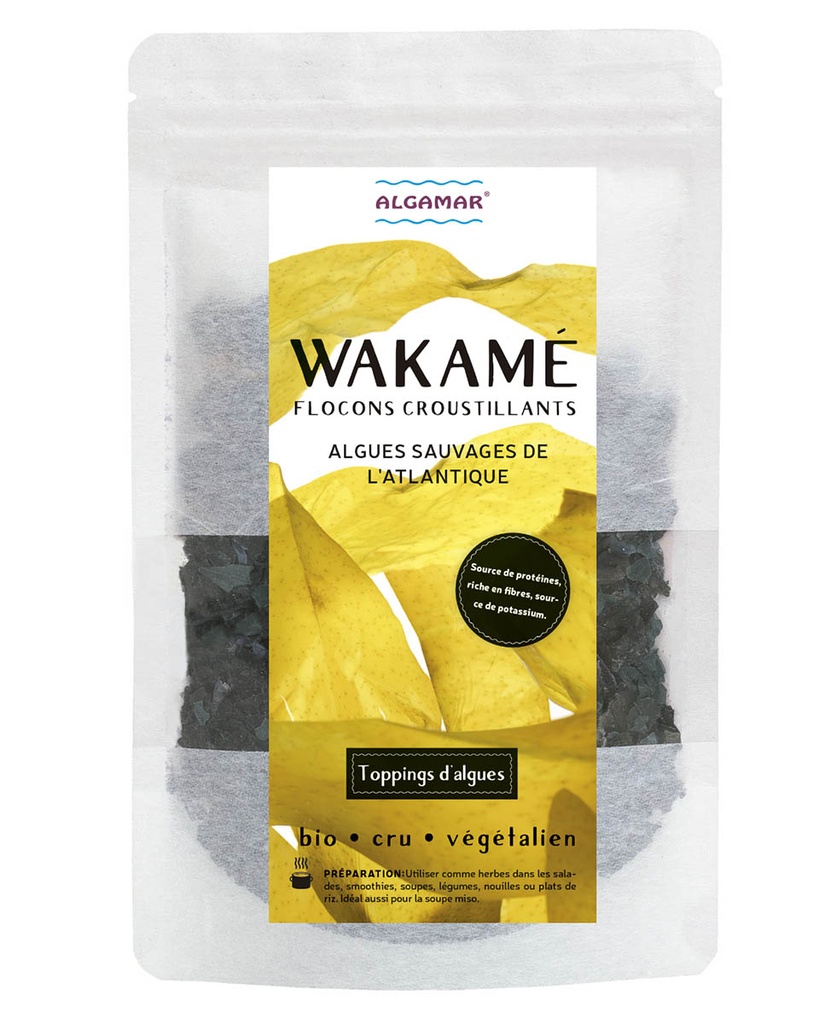 Algue WAKAME  flocons croustillants BIO 25 gr
