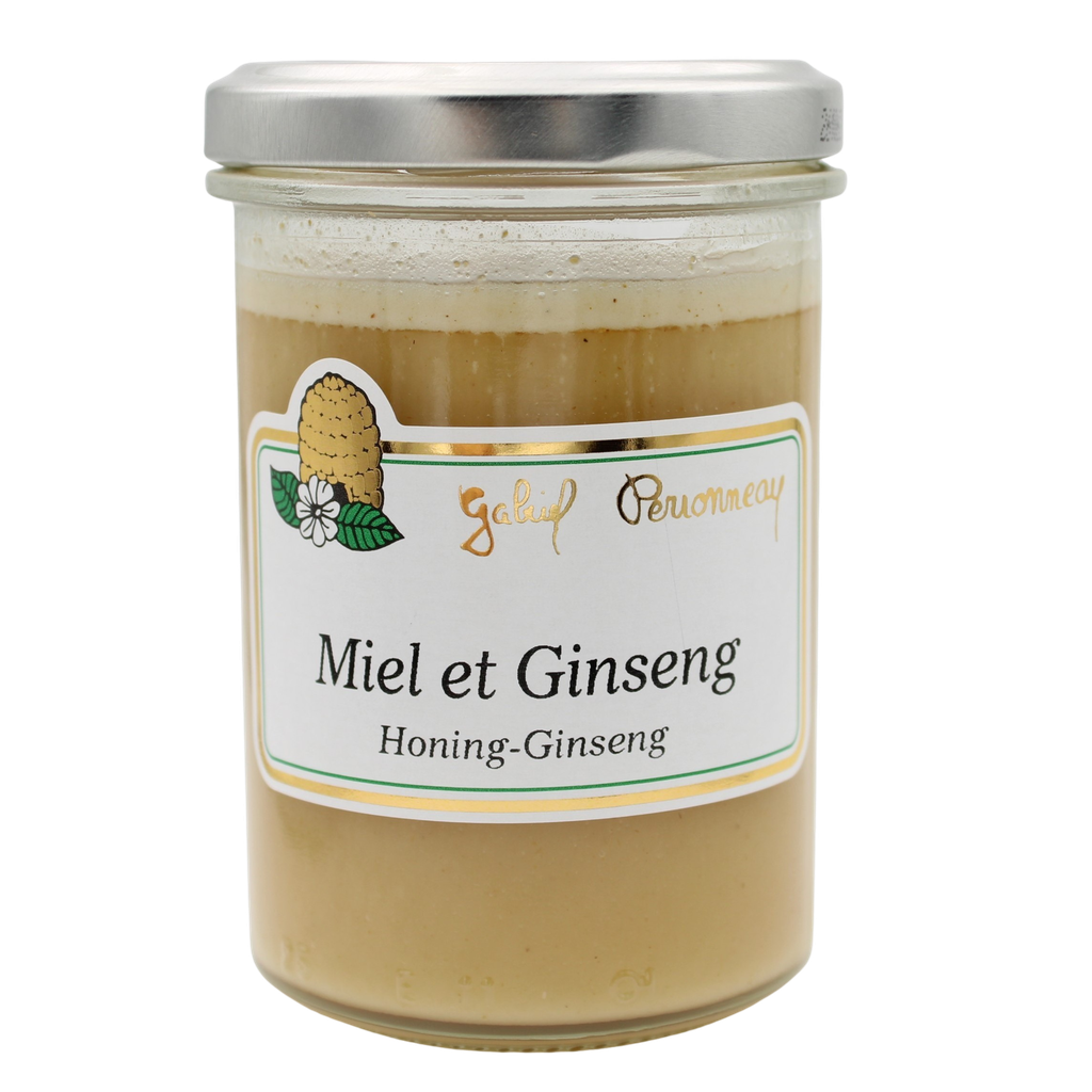 Miel crémeux (240g) + ginseng (1,2%) NON-BIO 250 gr — Carton de 6 pces