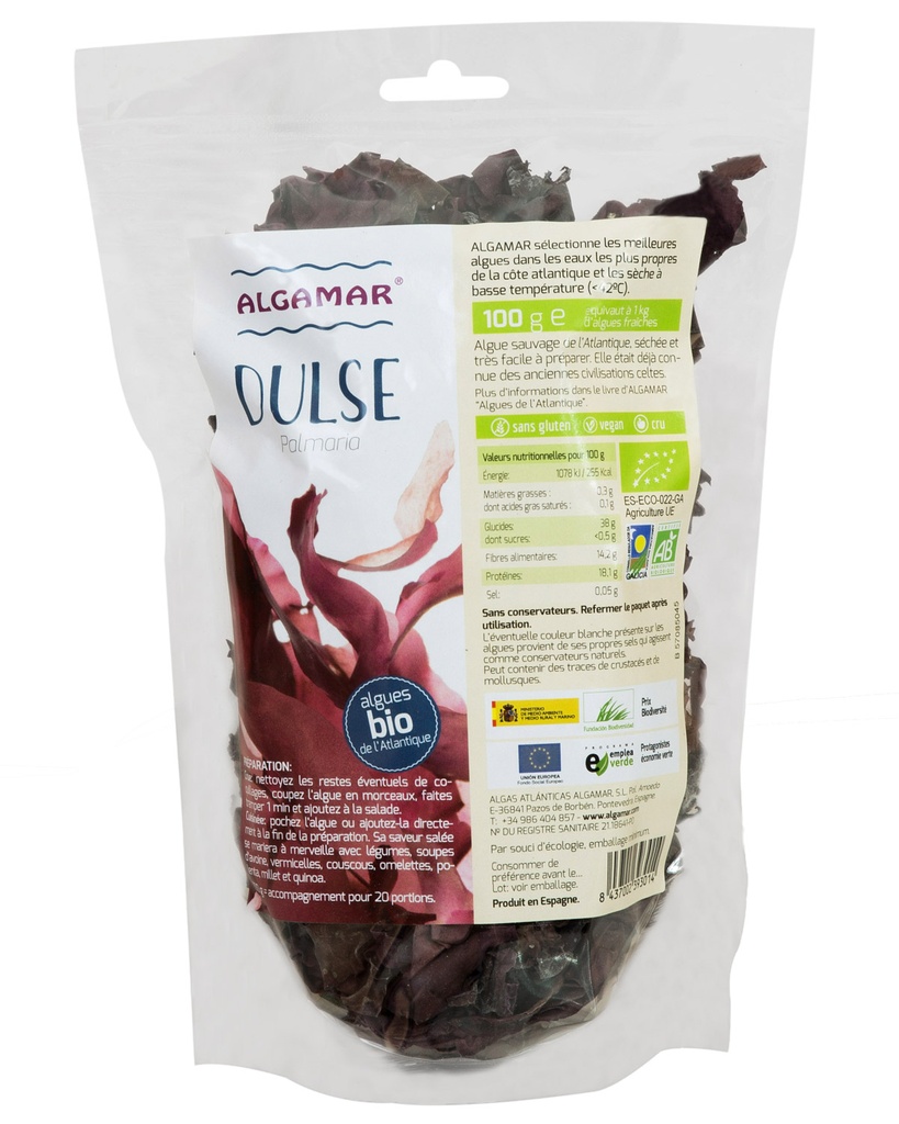 Algue DULSE BIO 8  x 50 gr