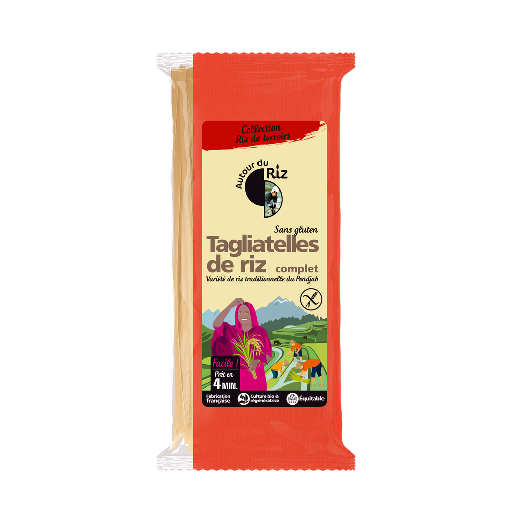 Tagliatelles thaïes riz complet BIO 400 gr — Carton de 12 pces