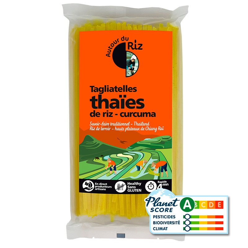 Tagliatelles Thaïes riz Curcuma BIO 12  x 400 gr