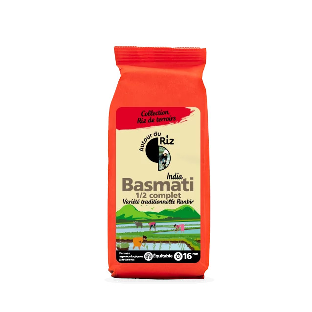 Riz Basmati 1/2 complet - commerce équitable BIO 12  x 500 gr
