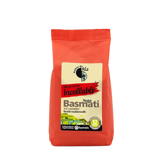 Riz Basmati 1/2 complet étuvé BIO 12  x 500 gr