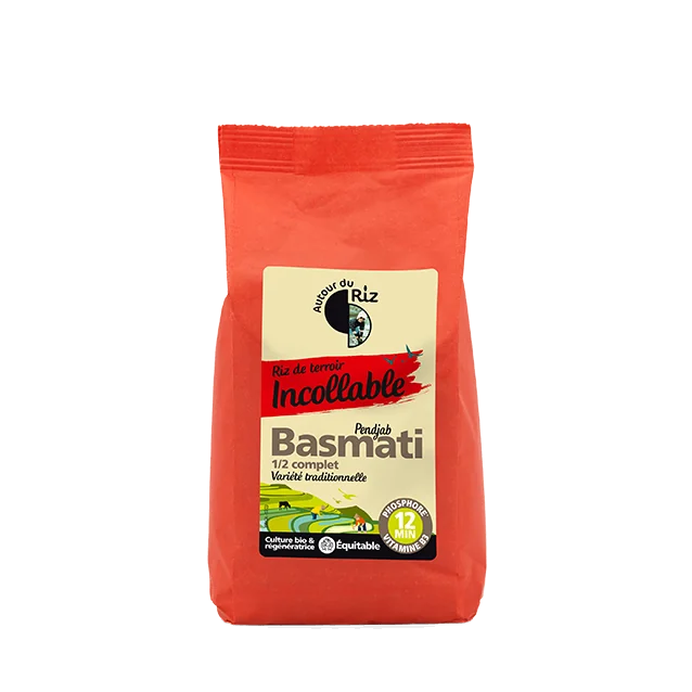 Riz Basmati 1/2 complet étuvé BIO 12  x 500 gr