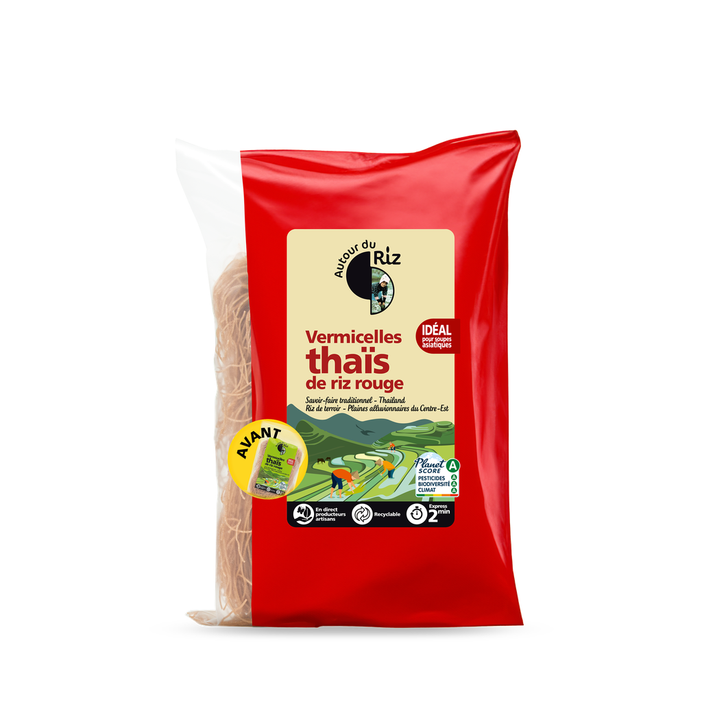 Vermicelles de riz thaï rouge BIO 240 gr — Carton de 12 pces