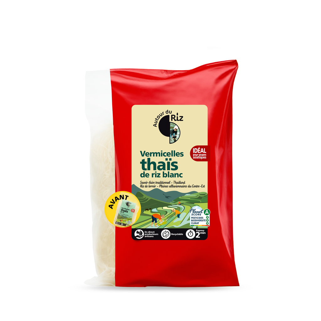 Vermicelles de riz thaï blanc BIO 200 gr — Carton de 10 pces
