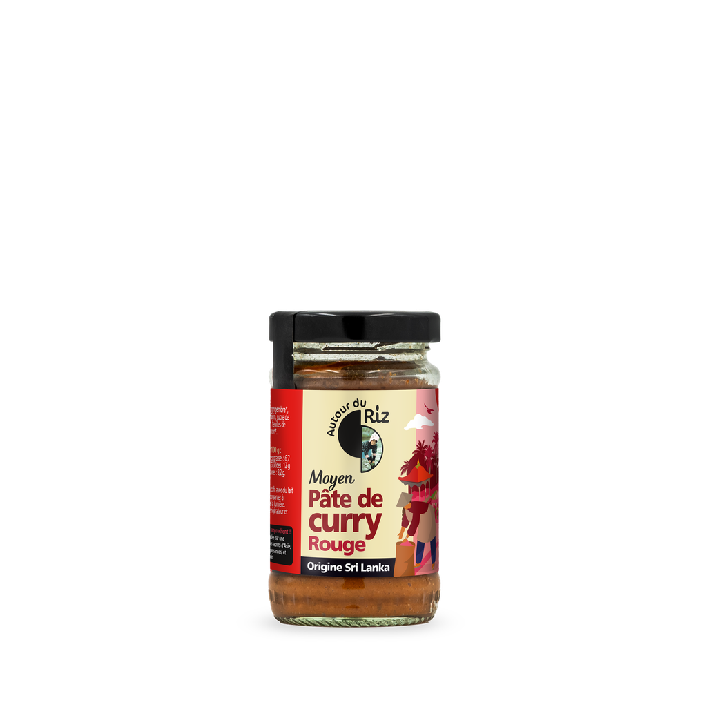 Pâte de curry rouge moyen BIO 6 x 100 gr