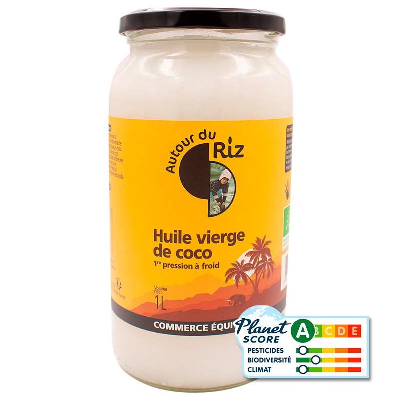 Huile vierge de coco extraite à froid BIO 6 x 1 L