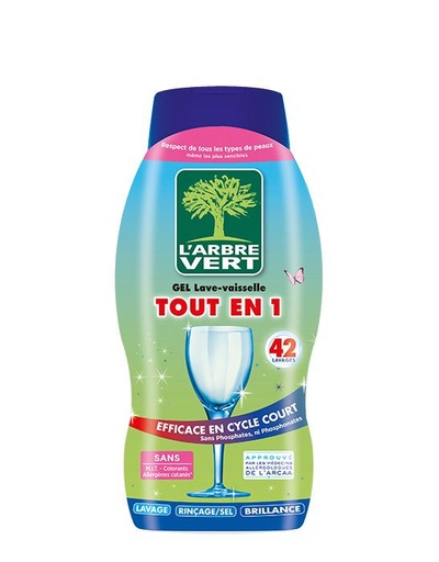 Gel lave vaisselle TOUT EN 1 - 6 x 42 lavages