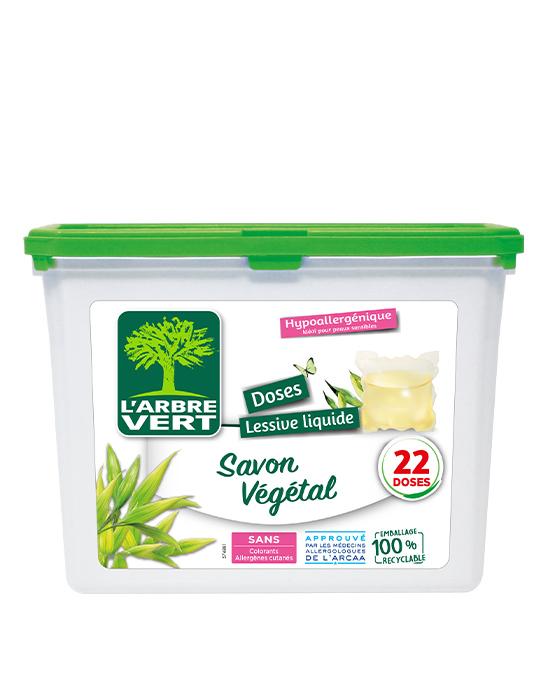 Capsules lessive liquide savon végétal 8 x 22 doses