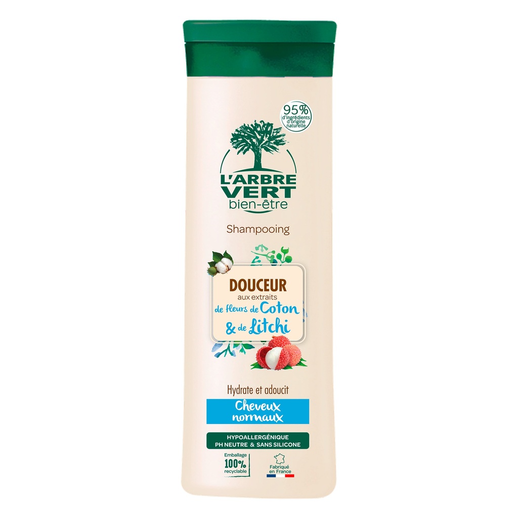 Shampoing DOUCEUR (fleur coton & litchi) : pour toute la famille 6 x 250ml