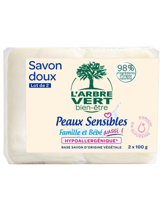 Savon doux hydratant peaux sensibles 24 x 100 gr