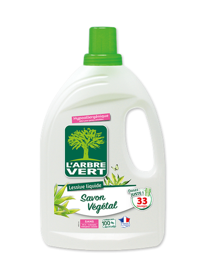 Lessive liquide  savon végétal 33 doses  6 x 1,5 L