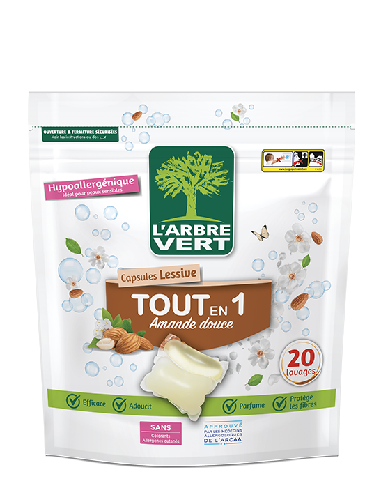 Capsules 2 en 1 : lessive + assouplissant 6 x 20 doses