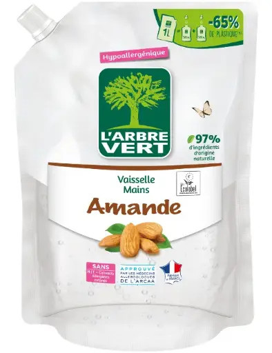 Recharge vaisselle main Amande  6 x 1 L
