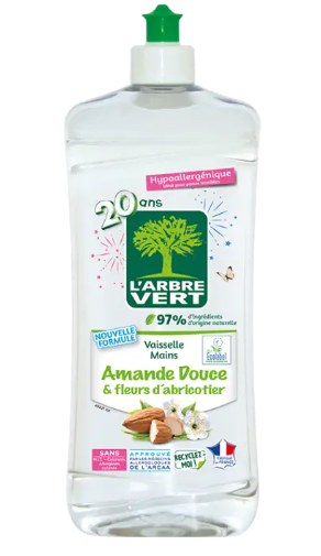 Liquide vaisselle main Amande douce et abricotier 8 x 750ml