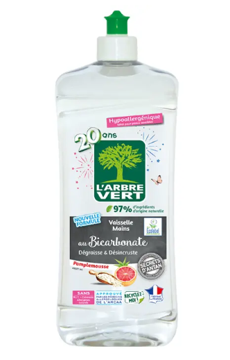 Liquide vaisselle au bicarbonate, parfum pamplemousse 8 x 750ml