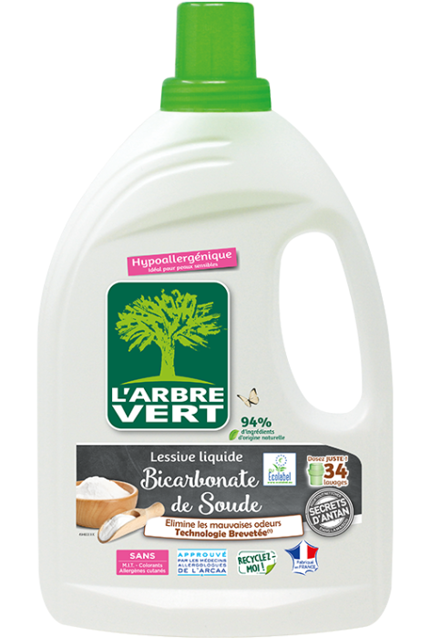 Lessive Liquide Bicarbonate de Soude 6 x 1,53 L - 34 lavages