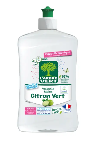 Liquide vaisselle mains citron vert 12 x 500ml