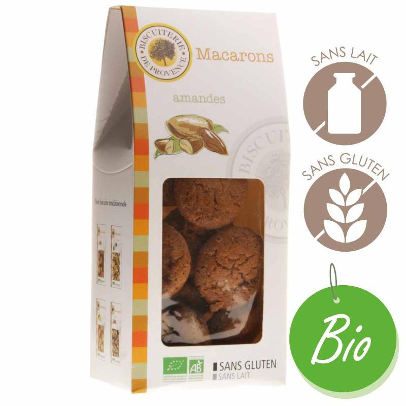 Macaron amande nature sans gluten 10 x étui