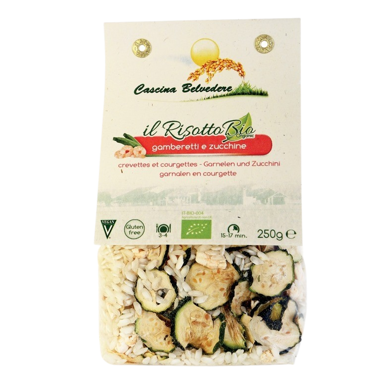 Risotto crevettes et courgettes BIO 8 x 250 gr