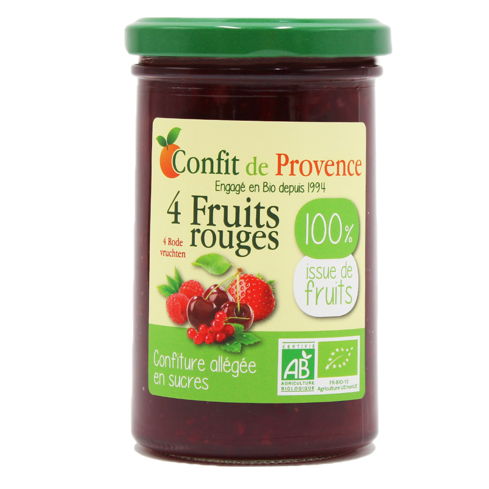 Préparation 100 % fruits - Fraise & soupçon de cassis BIO 6 x 290 gr