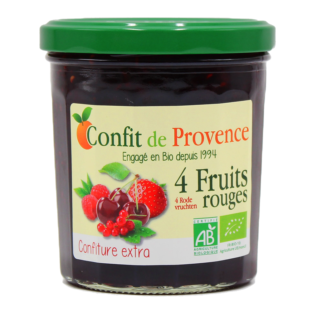 Confiture 4 fruits rouges BIO 6 x 370 gr