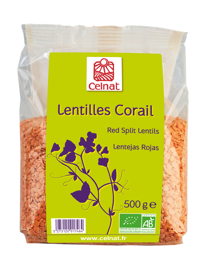 Lentilles corail BIO 6 x 500 gr