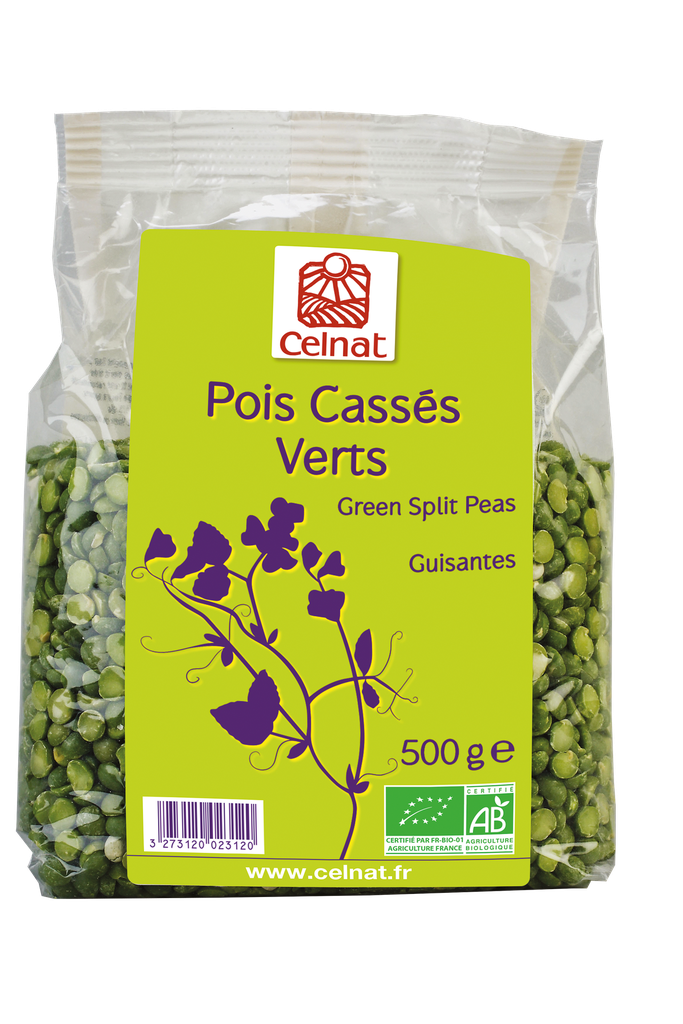 Pois cassés vert BIO 6 x 500 gr