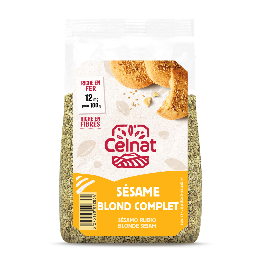 Sésame blond complet BIO 250 gr — Carton de 8 pces