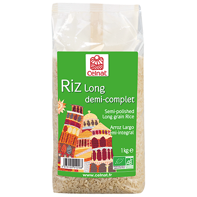 Riz long demi-complet BIO 12 x 1kg