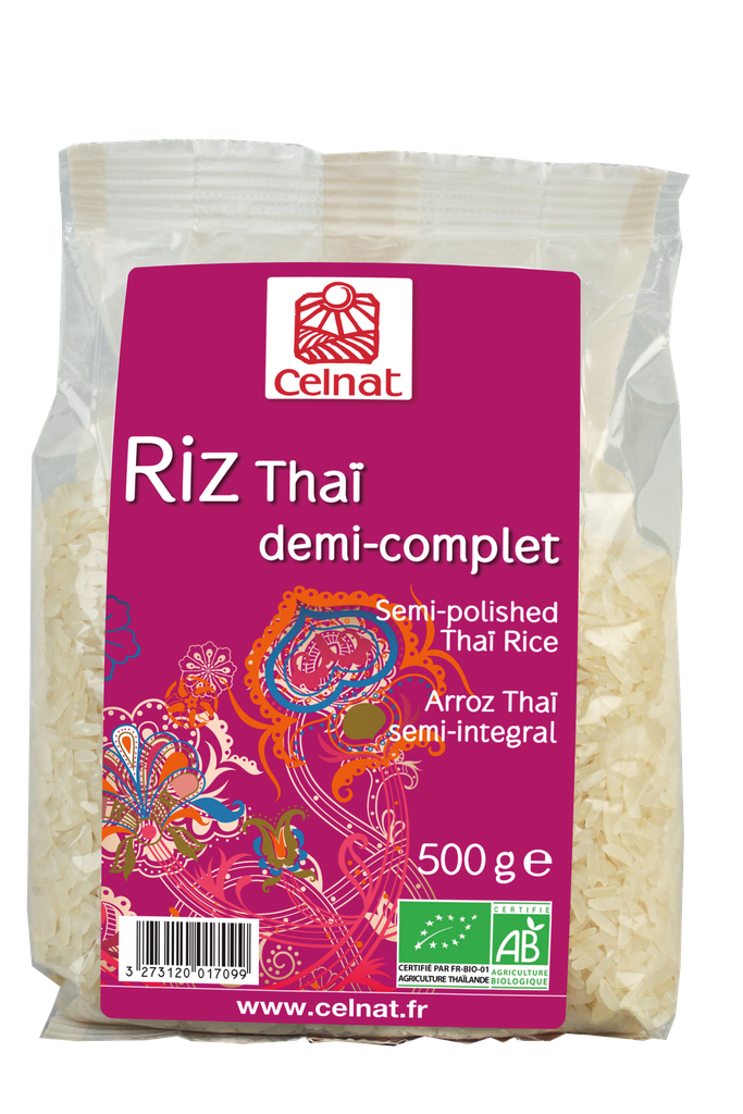 Riz Thaï demi-complet BIO 6 x 500 gr