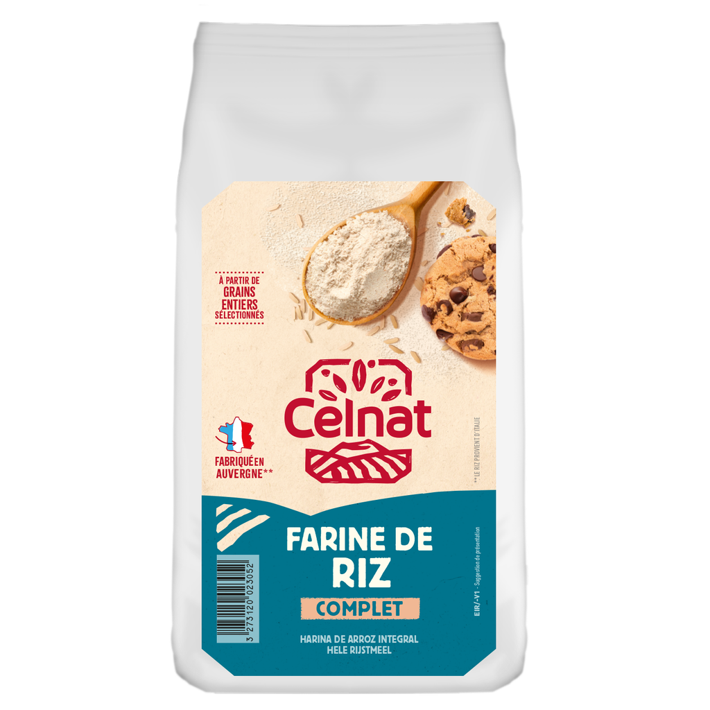 Farine de riz complet Bio 1kg — Carton de 6 pces