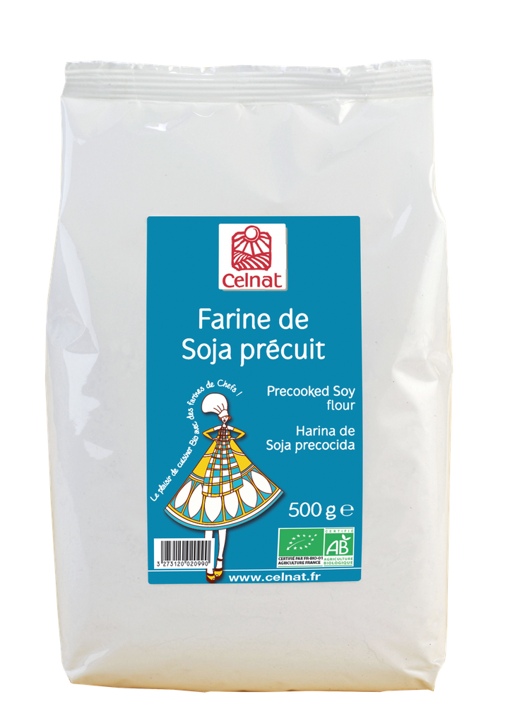 Farine de soja précuit BIO 6 x 500 gr