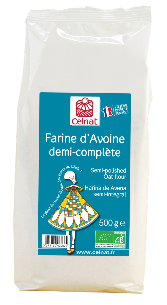 Farine avoine demi-complet BIO 6 x 500 gr