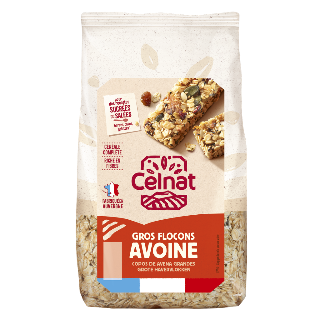 Gros flocons d'avoine BIO 12 x 500 gr