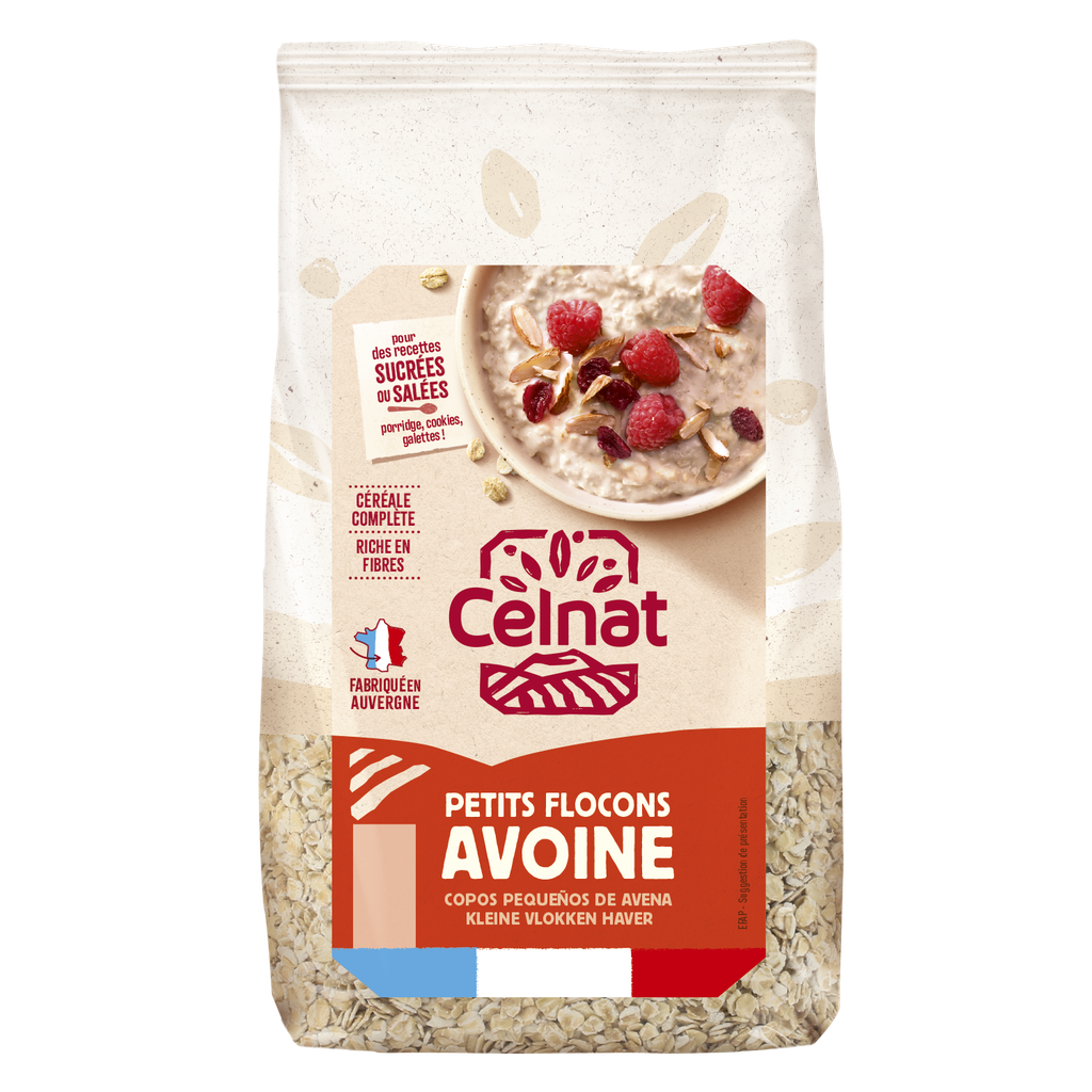 Petits flocons d'avoine BIO 500 gr — Carton de 12 pces