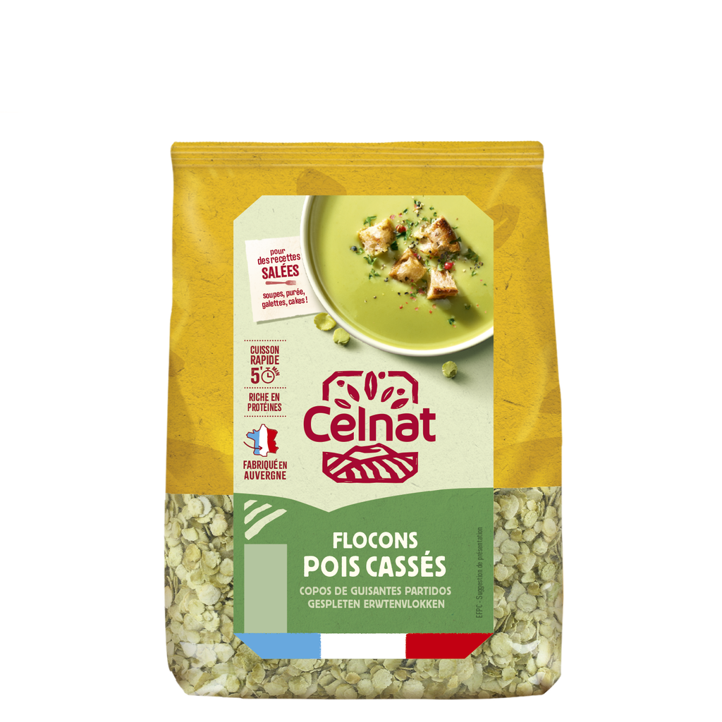 Flocons de pois cassés BIO 350 gr — Carton de 6 pces