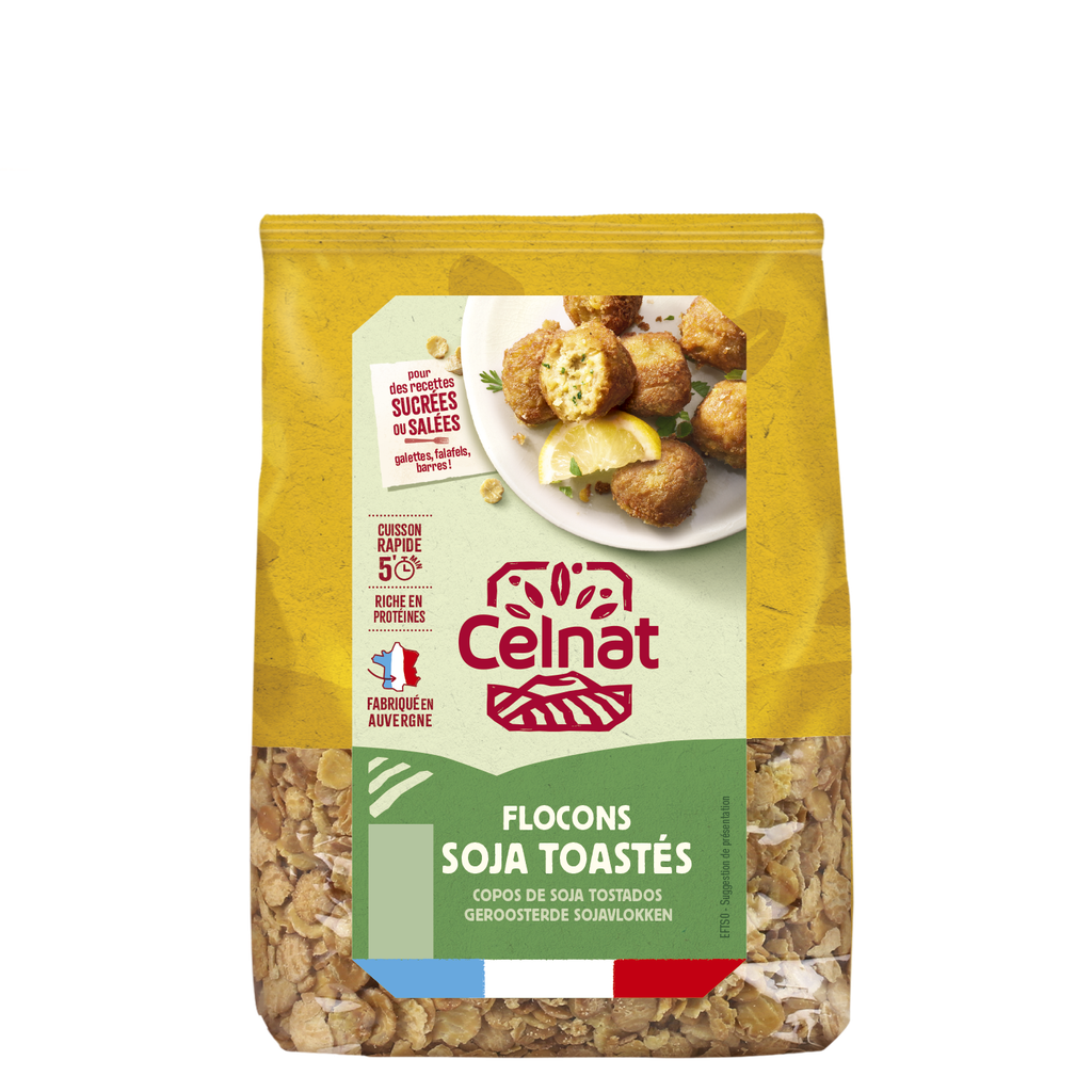 Flocons de soja toasté BIO 500 gr — Carton de 6 pces