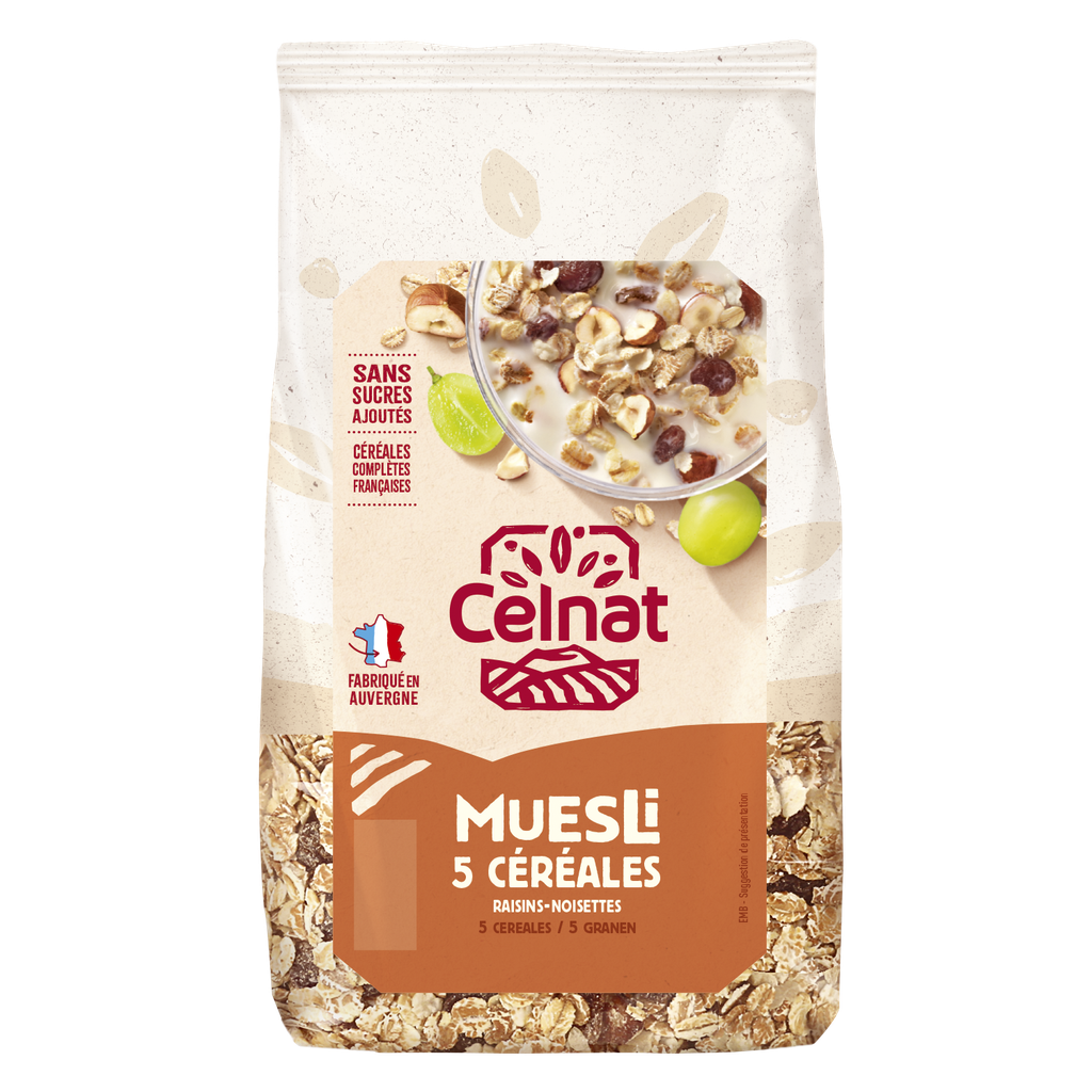 Muesli 5 céréales BIO 500 gr — Carton de 12 pces