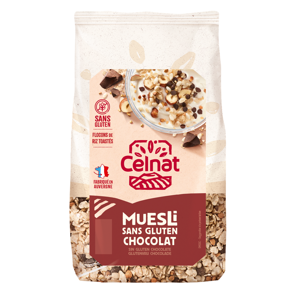 Muesli sans gluten chocolat BIO 375 gr — Carton de 6 pces