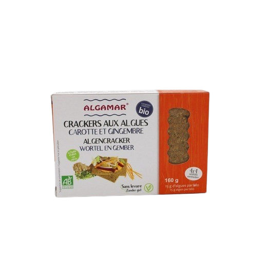 Crackers aux algues carotte et gingembre BIO 160gr
