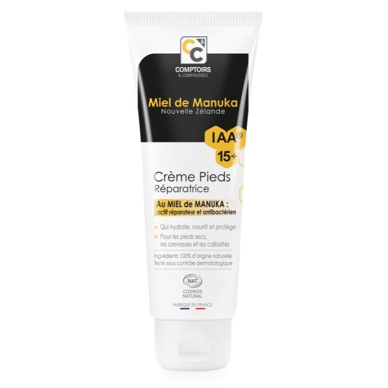 Crème pieds réparation extrême au miel de Manuka IAA15+ BIO 6 x 75 ml