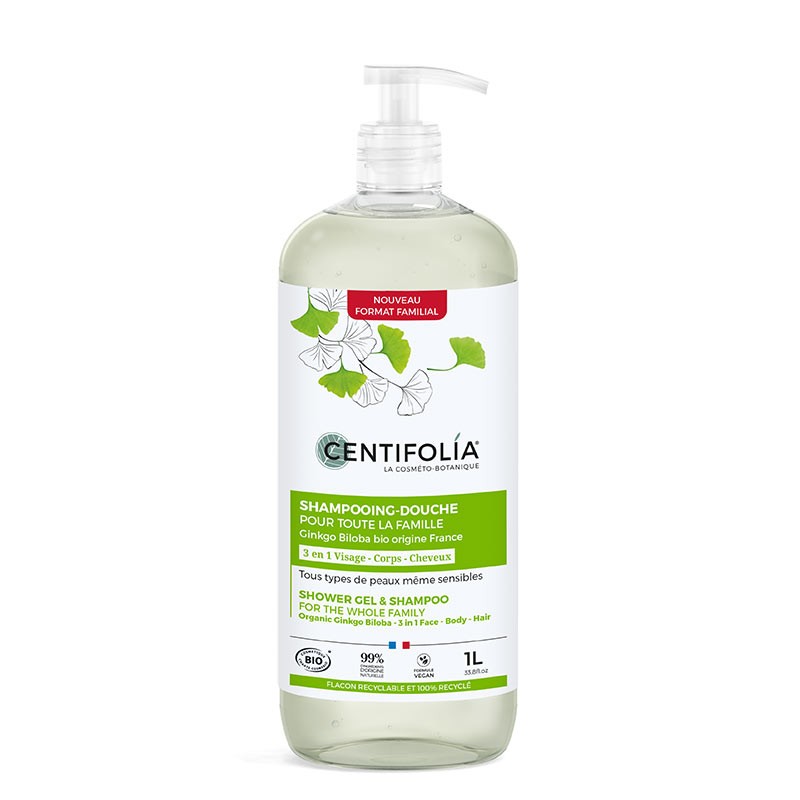 Shampoing douche pour la famille BIO 9 x 1L