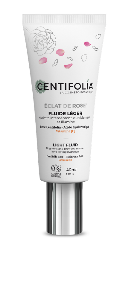 Fluide hydratant éclat de rose BIO 40 ml — Carton de 6 pces