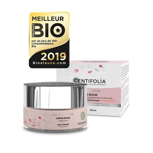 Crème riche Eclat de rose® BIO 50 ml — Carton de 6 pces