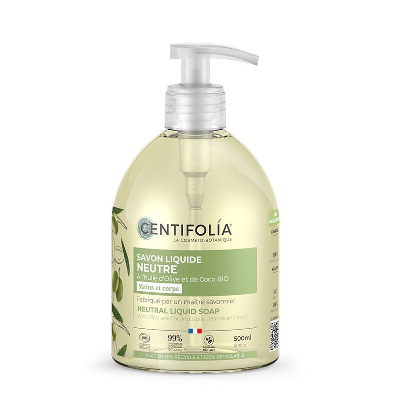 Savon liquide neutre BIO 500 ml — Carton de 8 pces