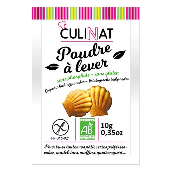 Poudre à lever sans gluten BIO 16 x (8 x 10 gr)