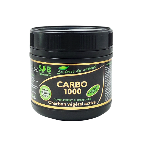 Carbo 1000 - Charbon végétal poudre activé (1265/19) 3 x 150 gr