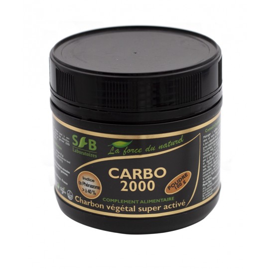 Carbo 2000 - Charbon végétal poudre super activé 3 x 100 gr (NUT 1265/19)